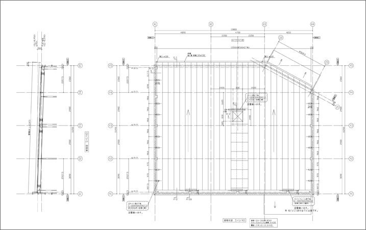 屋根の図面